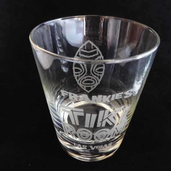 SET OF 4 VINTAGE NEW FRANKIE’S TIKI ROOM ETCHED LAS VEGAS OLD FASHIONED GLASSES - Picture 5 of 12